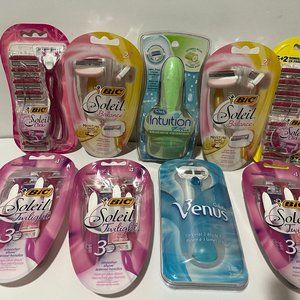 SCHICK INTUITION, GELLETE VENUS , BIC SOLEIL BALANCE,  Twilight, Women's Razor
